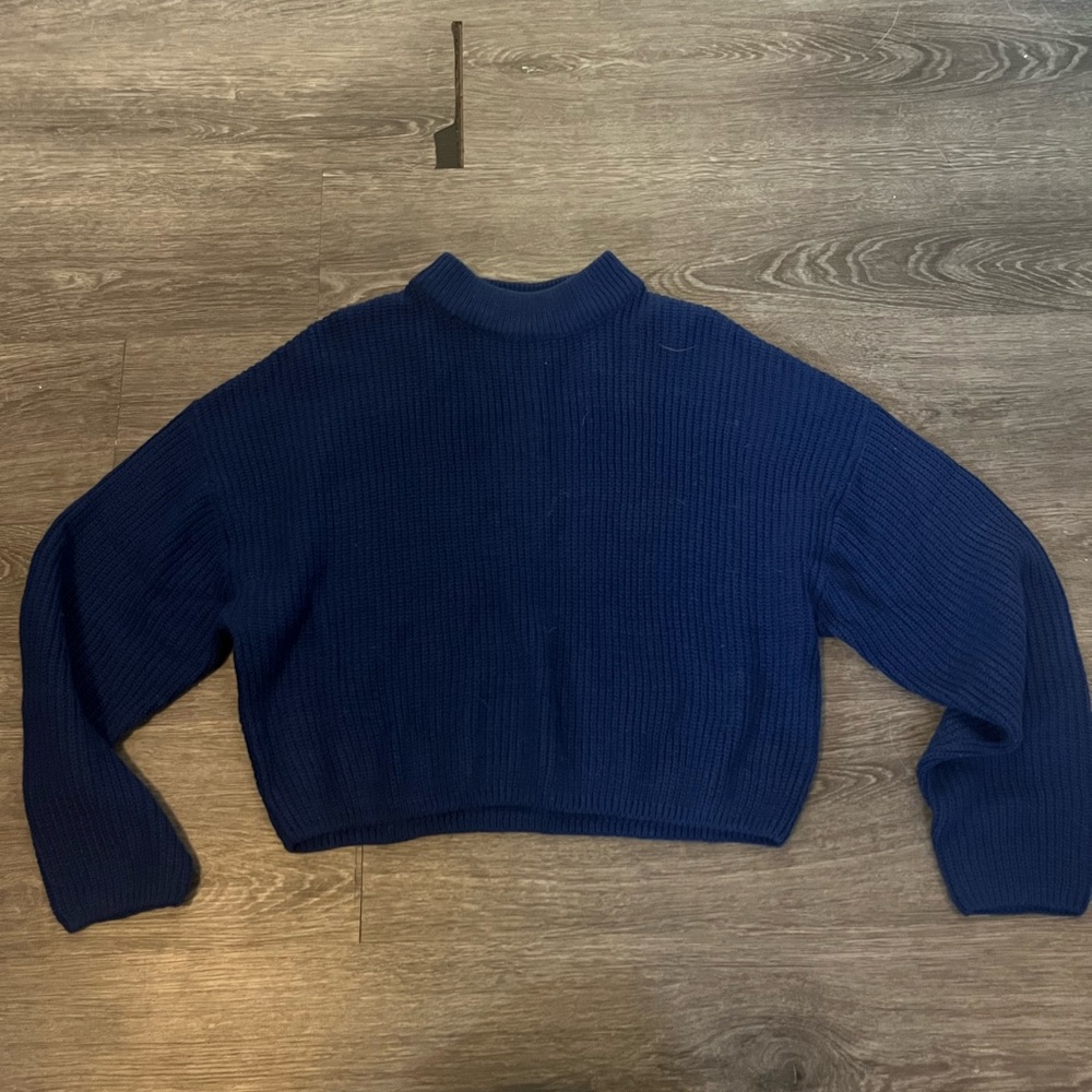H&M Navy Blue Turtleneck Sweater